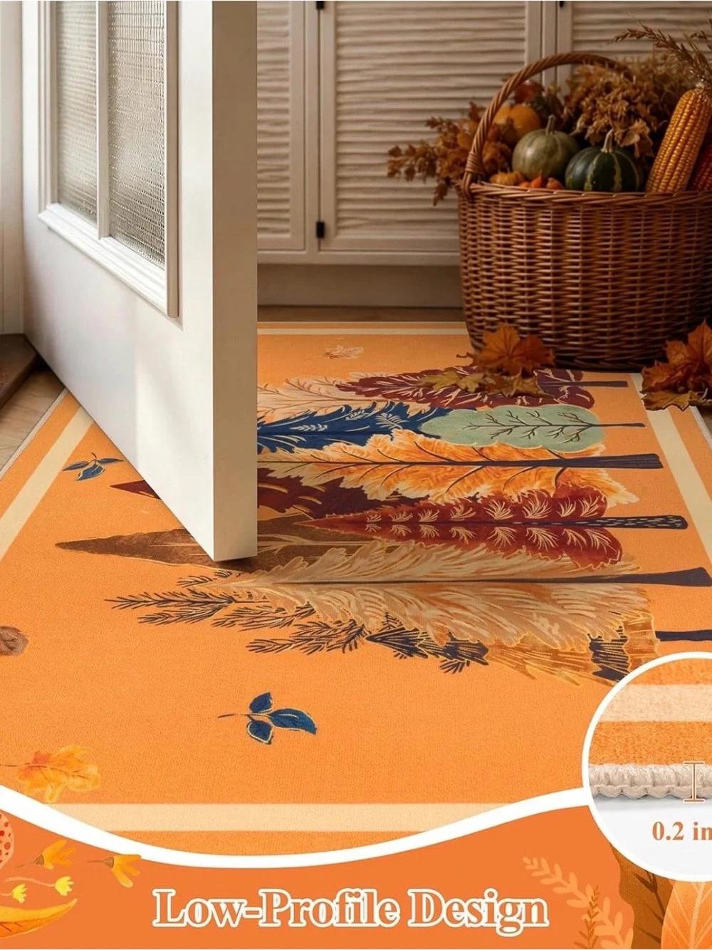 Autumn Forest Orange Doormat - Seasonal Home Accent